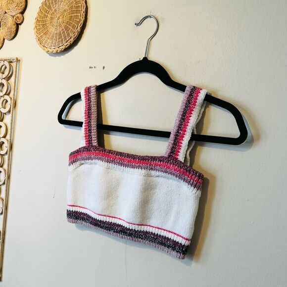 Free people xs knit cotton cream crop top.. - Picture 3 of 5